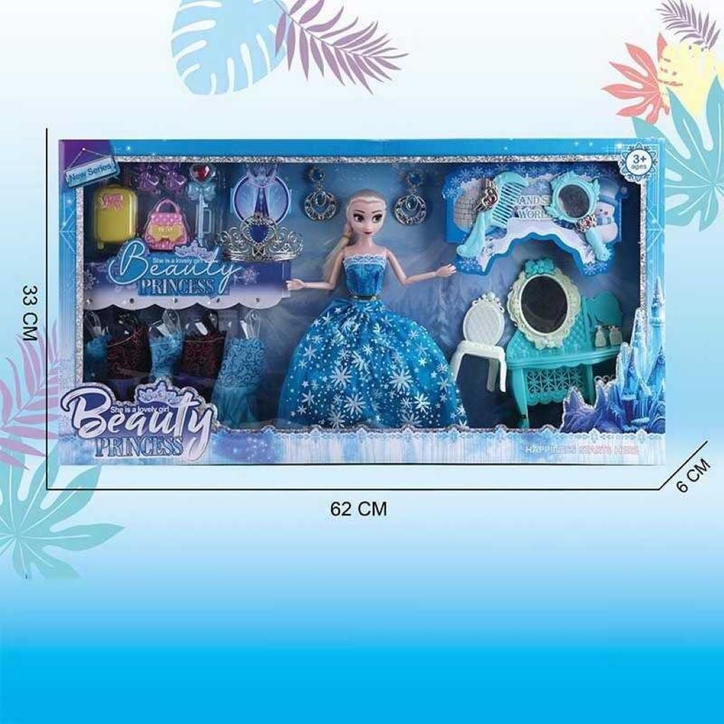 Лялька Beauty Princes 30см шарнірна сукні меблі  аксесуари в коробці 60*33*5см MY3209-2 Китай