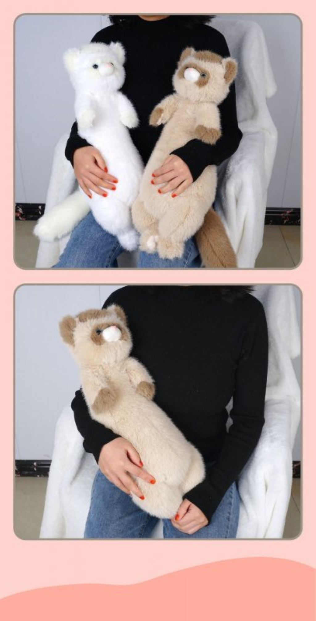 М`яка іграшка Горностай 52x20см вага 0,38кг карамель D23 Dreamtoys