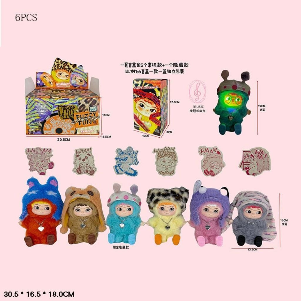 М'яка іграшка Wakuku Вакуку 6 видів в коробці 17,5*10*8см WKK001-1 Китай