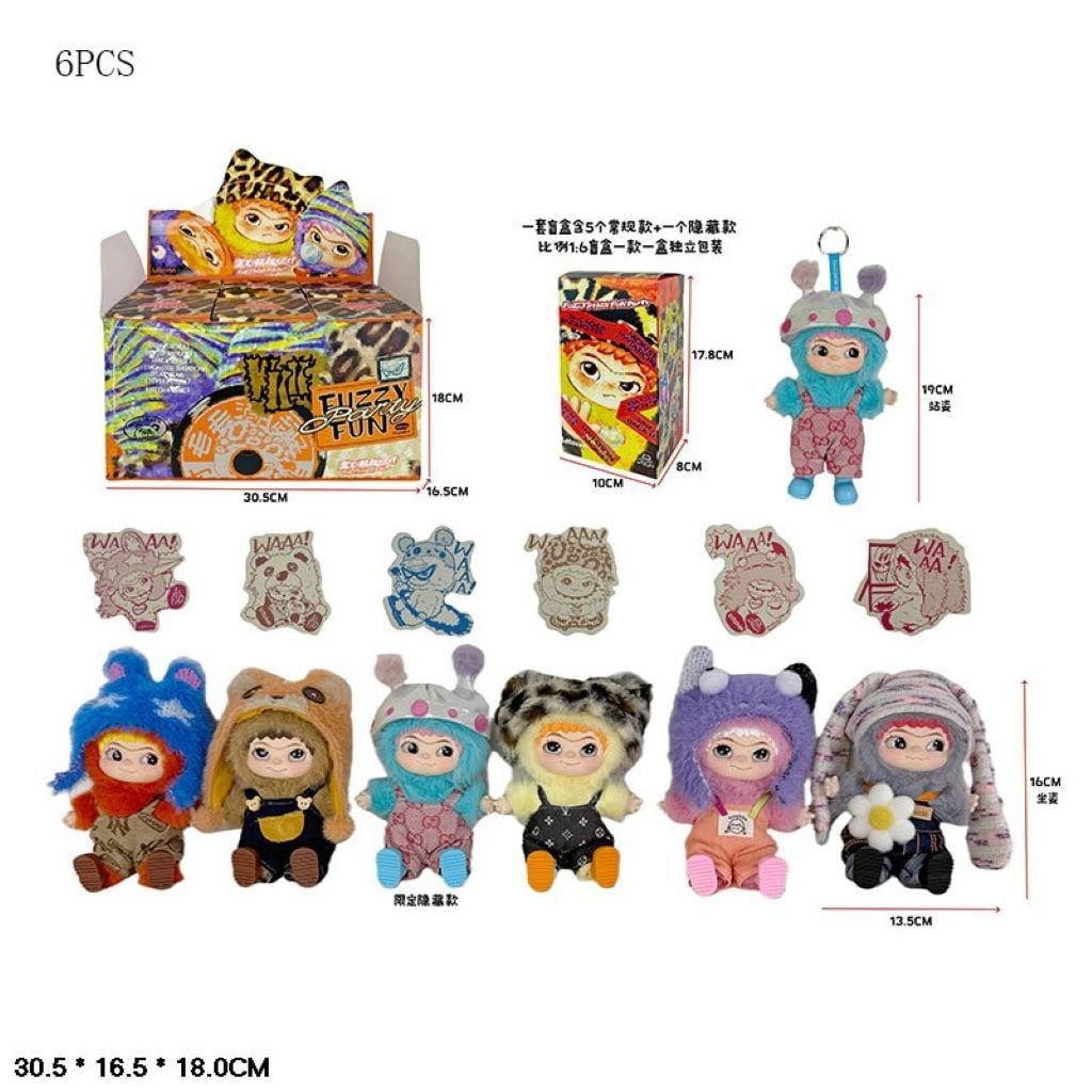 М'яка іграшка Wakuku Вакуку 6 видів в коробці 17,5*10*8см WKK001-2 Китай