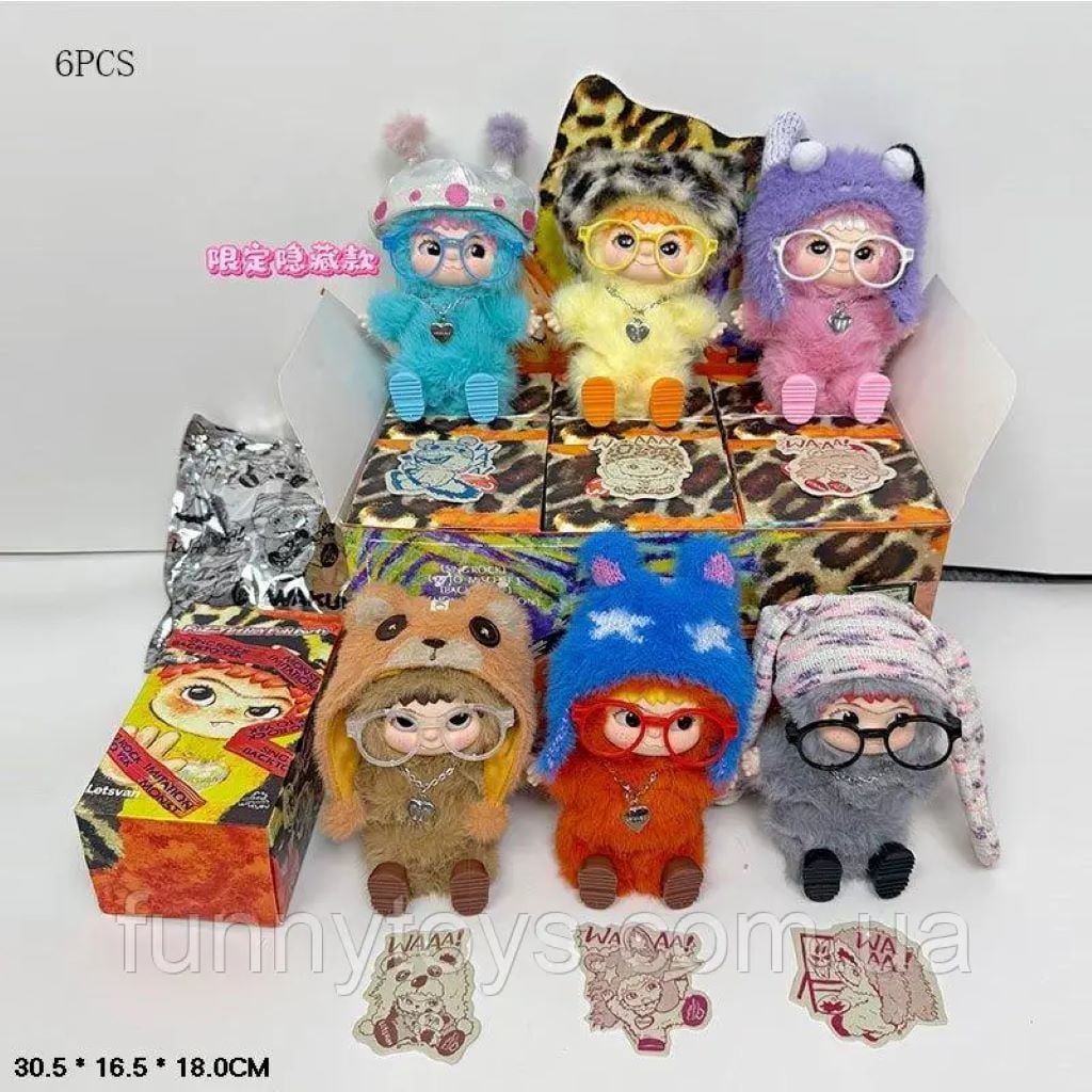 М'яка іграшка Wakuku Вакуку 6 видів в коробці 17,5*10*8см WKK001 Китай