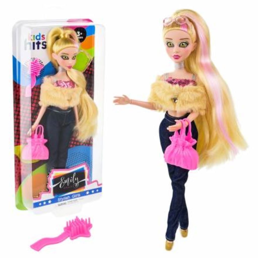 Лялька 29см Emili Grace в вбранні аксесуари сумка  у коробці 16,4*37,5*5,2см KN24/009 Kids Hits