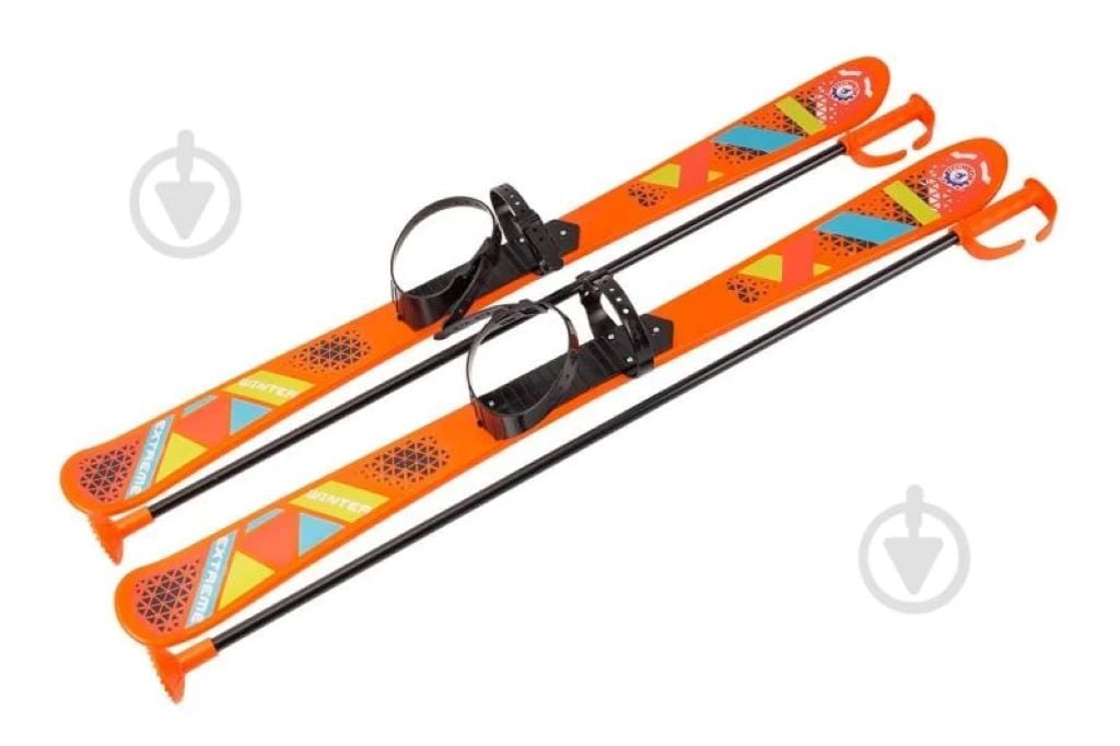 Лижі пластик 85см з паличками 9260 Технок