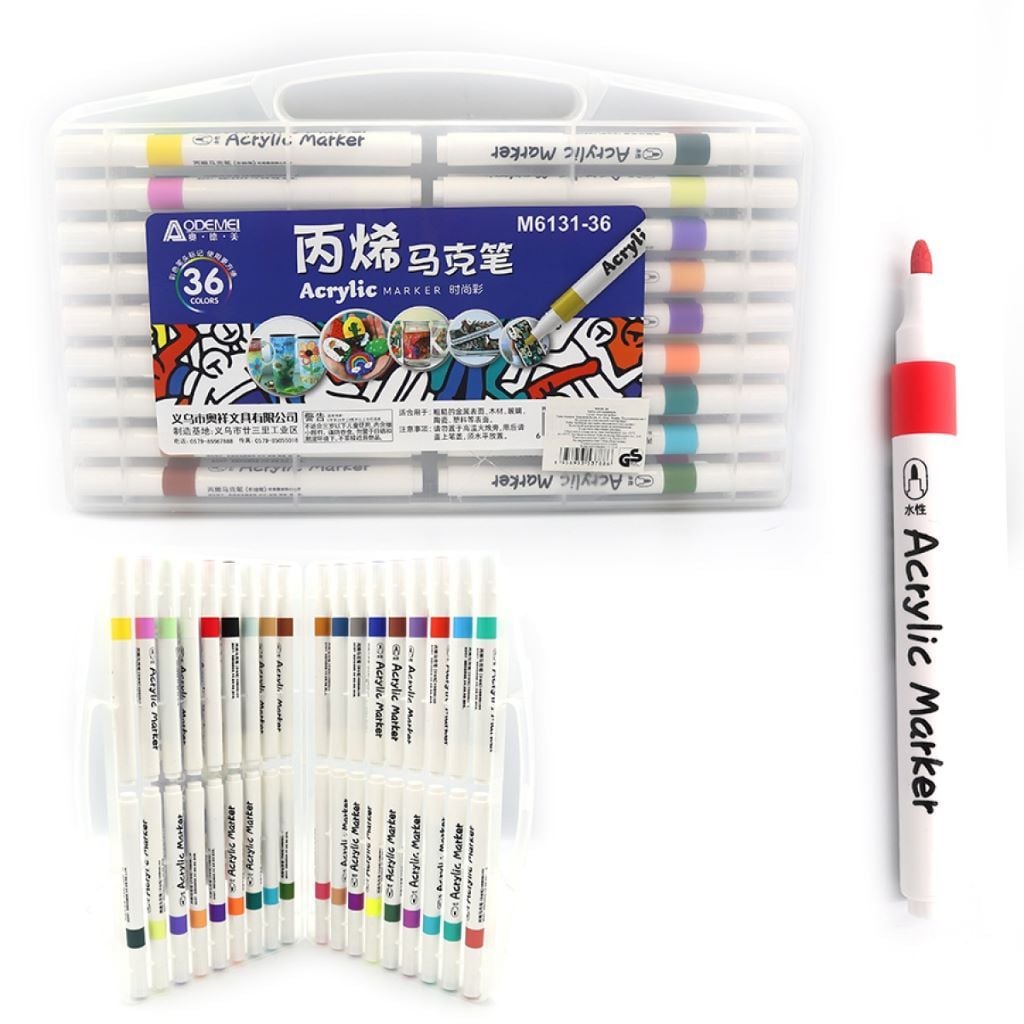 Скетч маркери акрілові 36шт 36 коліра у пластиковій валізі M6131-36 Josefotten