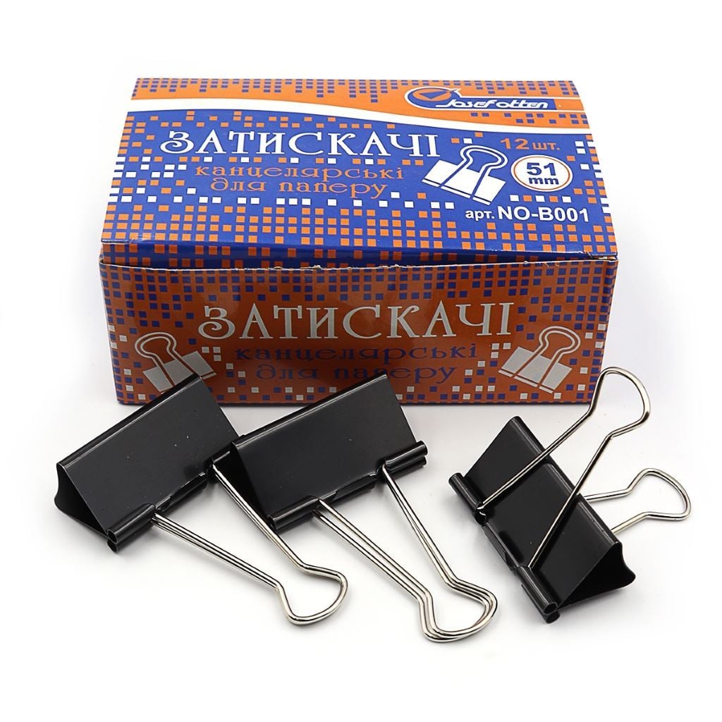 Біндер 51мм чорний металевий 1шт NO-B001 Josefotten