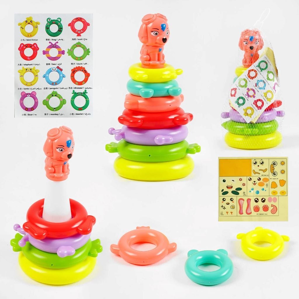 Пірамідка Собачка 25см 7 кілець у сітці KD824-20 Kaiding Toys