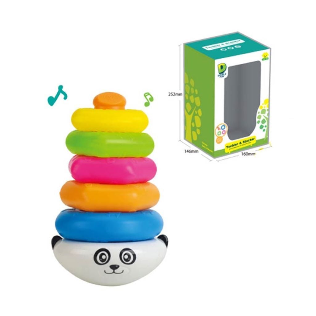 Пірамідка неваляшка музична 5 кілець у коробці 25*16*15см 205A Double Fun