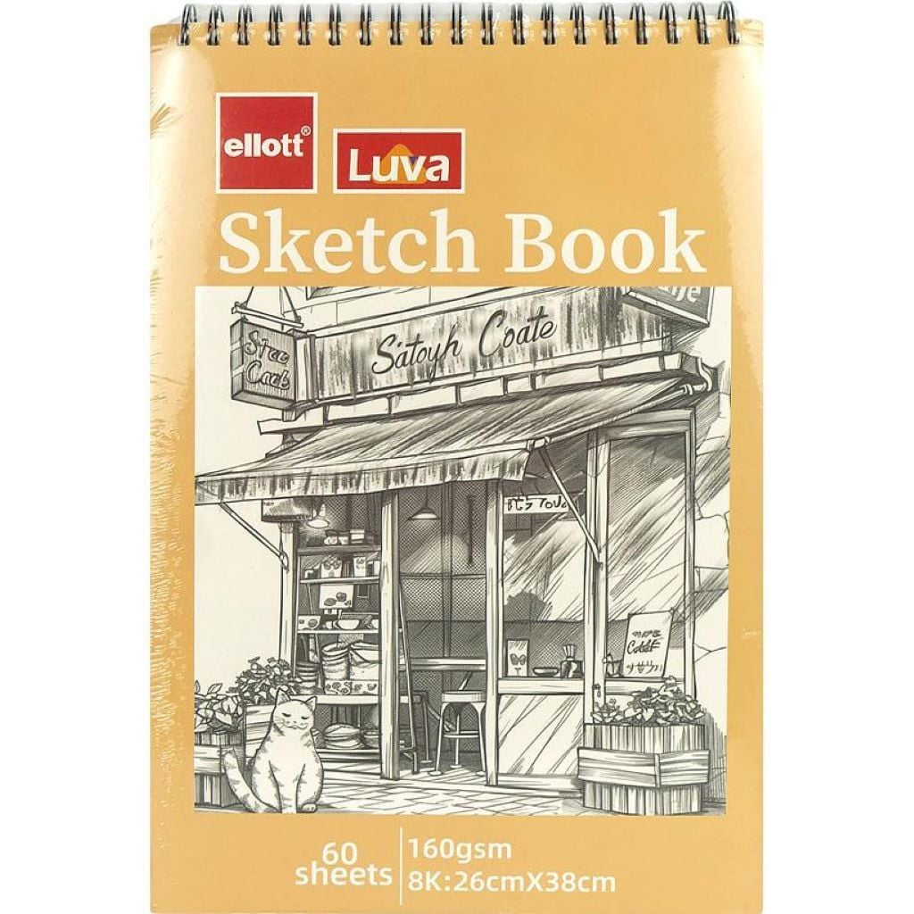 Альбом Скетчбук 8K 38*26cм 160г/м² 60арк на спіралі ETBZ-006-8K Ellot