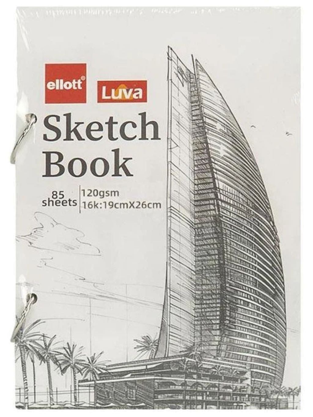Альбом Скетчбук 19*26cм 120г/м² Luva на спіралі ETBZ-007-16K Ellot