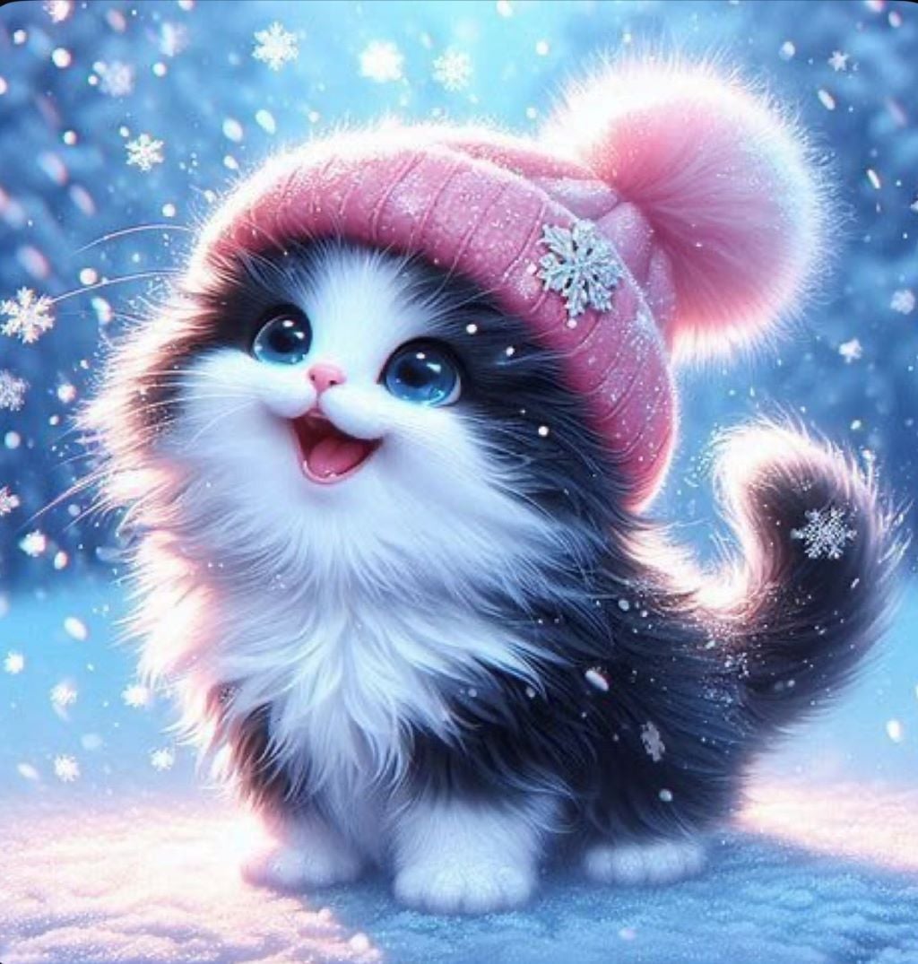 Алмазна мозаїка 20*20 см Радість першого снігу на підрамнику у коробці S10398 Dreamtoys