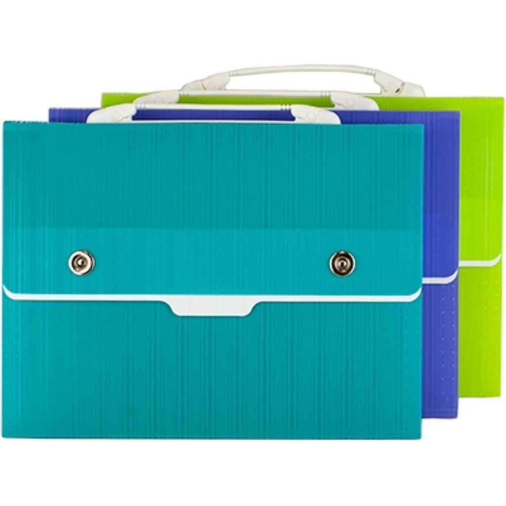 Папка-портфель А4 пластик на кнопках 13 відділень F8823 Китай