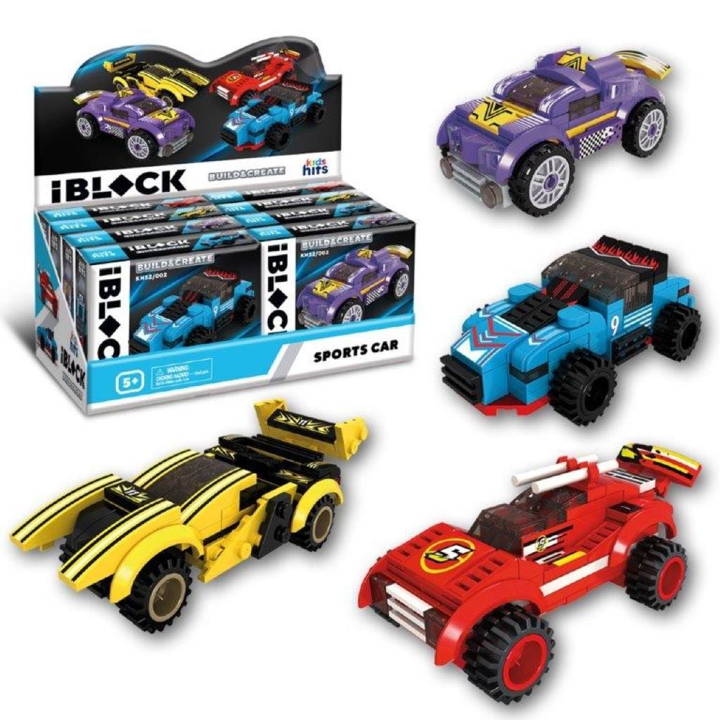 Конструктор типу лего 74-93ел Мегакари мікс видів у коробці 16*13*5см KH52/002 IBLOCK