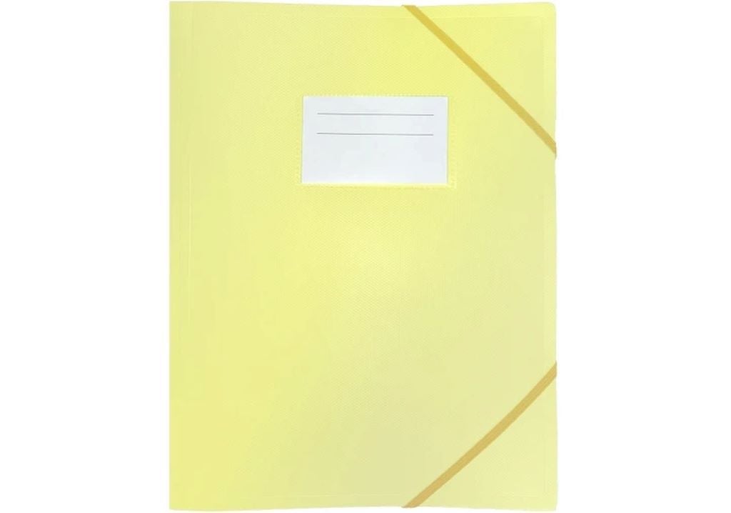 Папка конверт А4 на гумках з кишенею жовтий пастель 35699-85 Econo mix