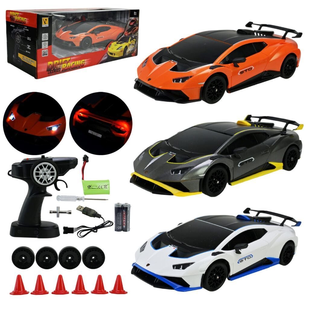 Машина на р/к Lamborghini Huracan STO 1:18 акумулятор мікс кольорів у коробці 39*18*15см 866-1804A Китай