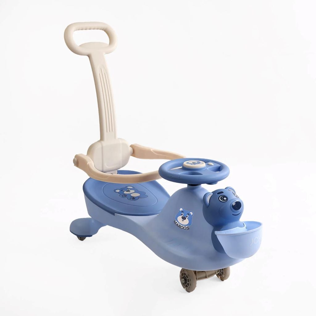 Толокар машина з кермом звук світло з батьківською ручкою SJ-918-30 Joy