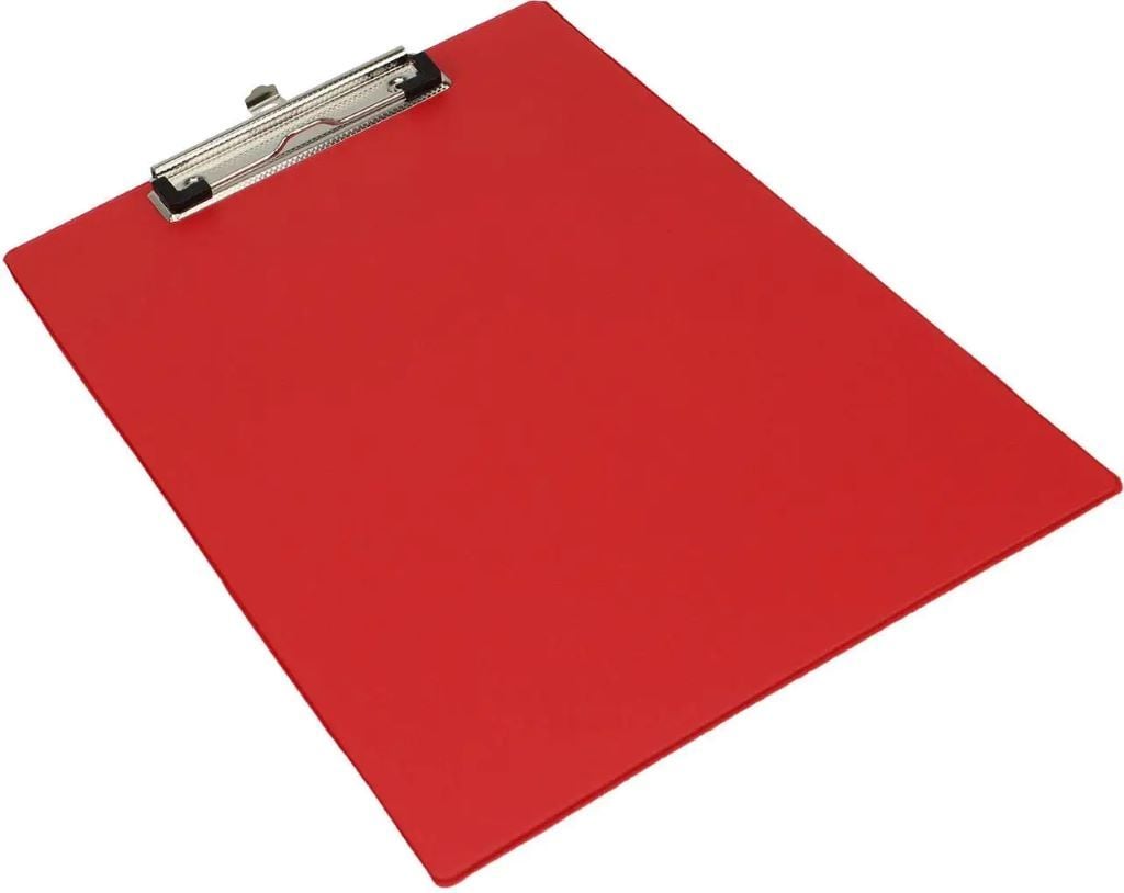 Планшет А4 з кліпом PVC червона  4-257-01 Office