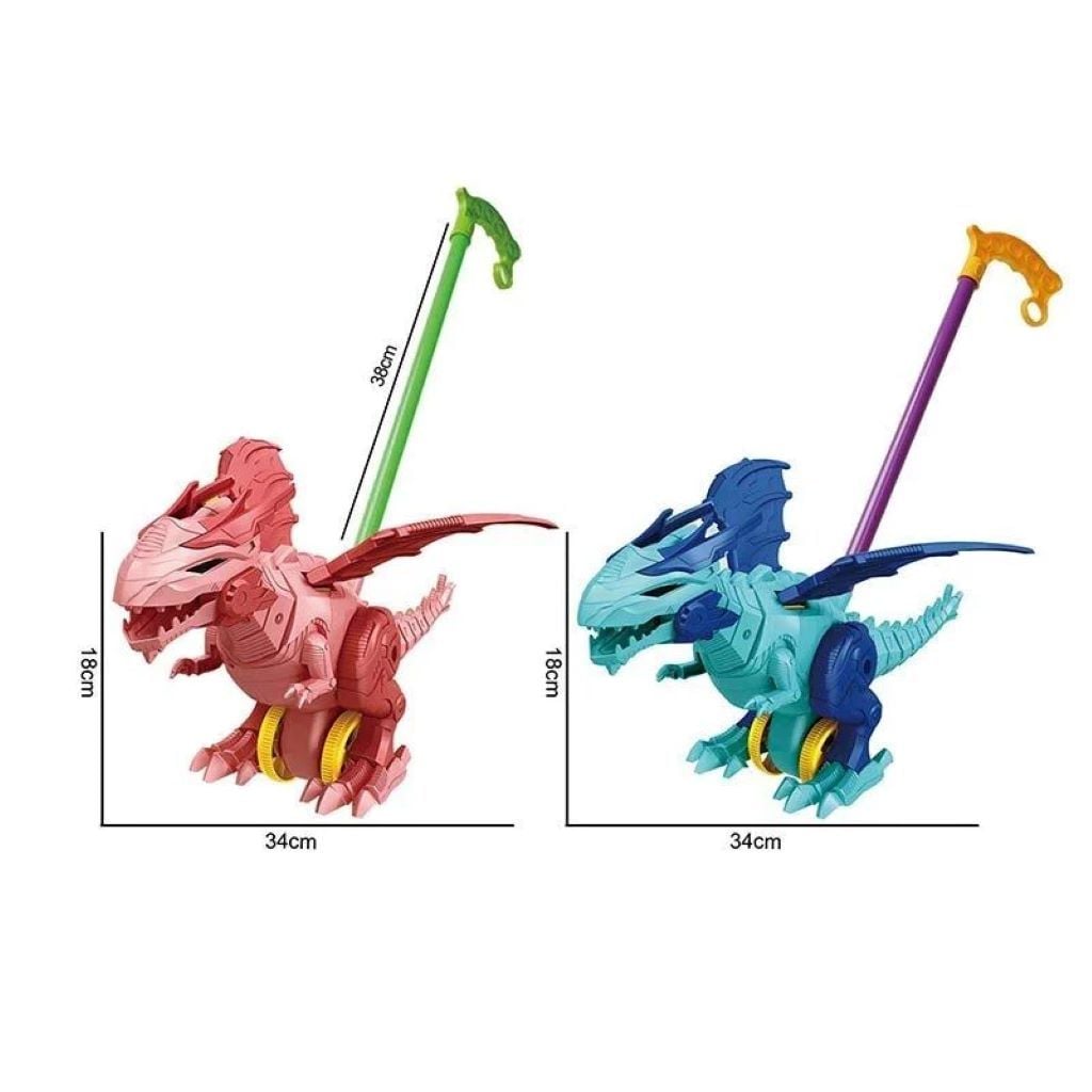 Каталка Динозавр 38см рухливі елементи на палці у пакеті 198-22 Китай