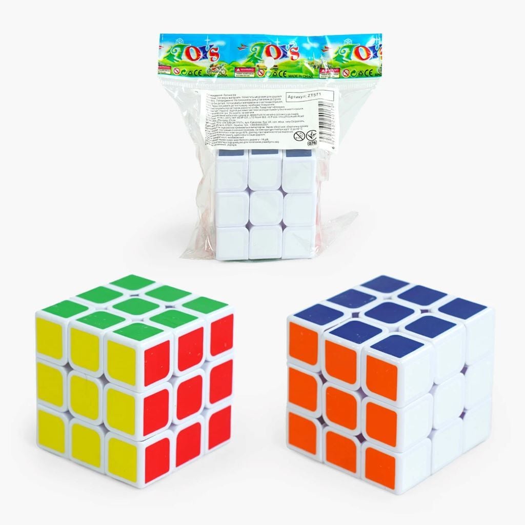 Кубік  Рубіка 3*3 в пакеті 6*6*6см ZT571 Китай