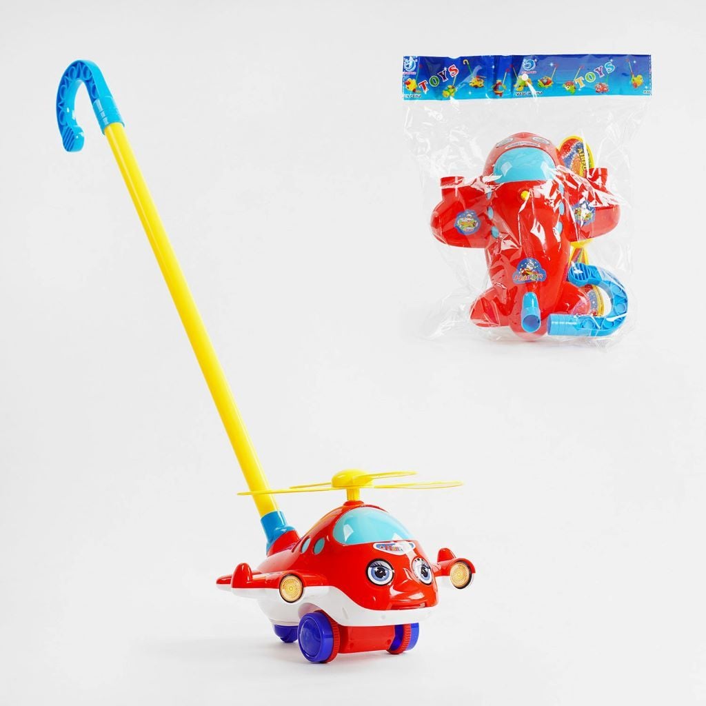 Каталка Вертоліт рухомі елементи на палці дзвінок у пакеті 0512 Китай