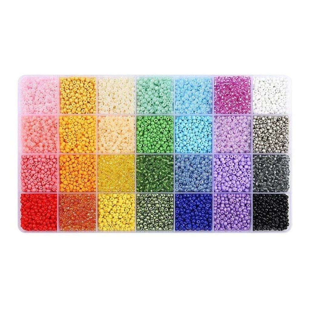 Бісер набір 24 кольори, нитка гумка в органайзері 19*13*2см 1191-68 Китай