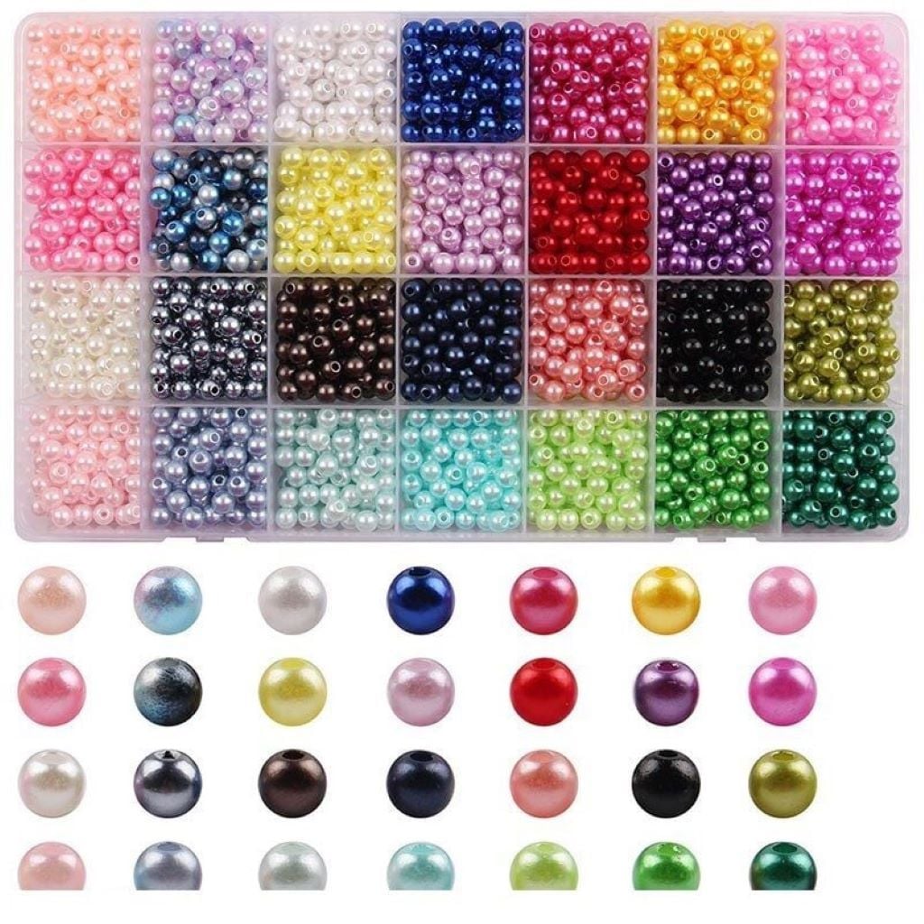 Намистини набір 28 кольорів, нитка гумка в органайзері 1191-70 Китай