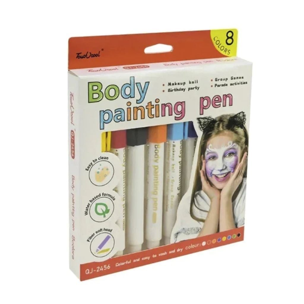 Аквагрим маркери набір 8шт в коробці 18*14,5*2см QJ-2456 Китай