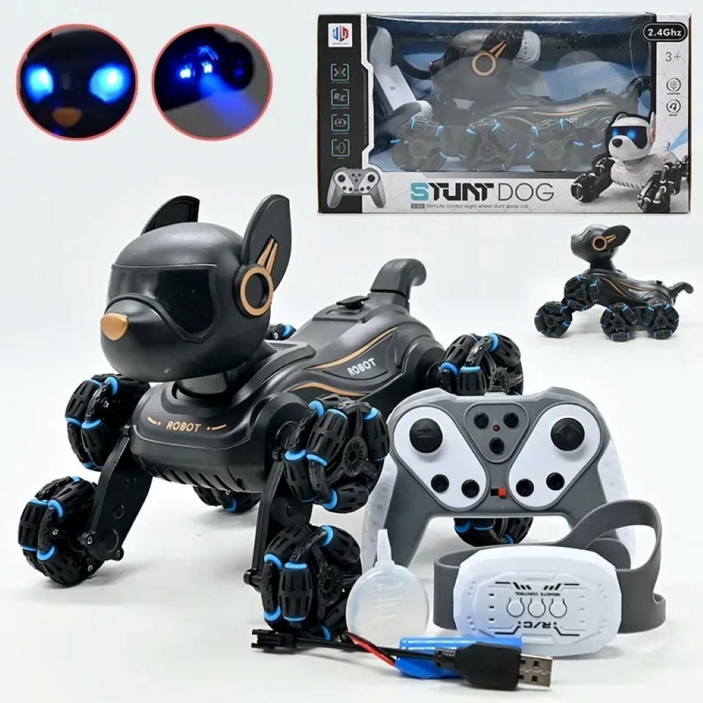 Песик на р/к акум3,7V пар звук світло роликові колеса пульт сенсорн браслет у коробці 31*17*16см 809-47A Китай