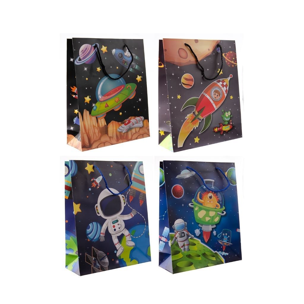 Пакет подарунковий 40*31*12см Космос мікс видів і кольорів DV-BK9674-2L Китай