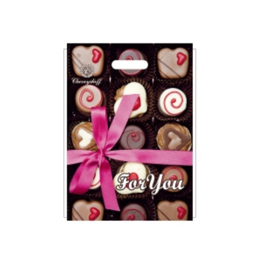 Пакет поліетилен 30*22см Кава/Цукерки з прорізною ручкою 147473/478 Китай