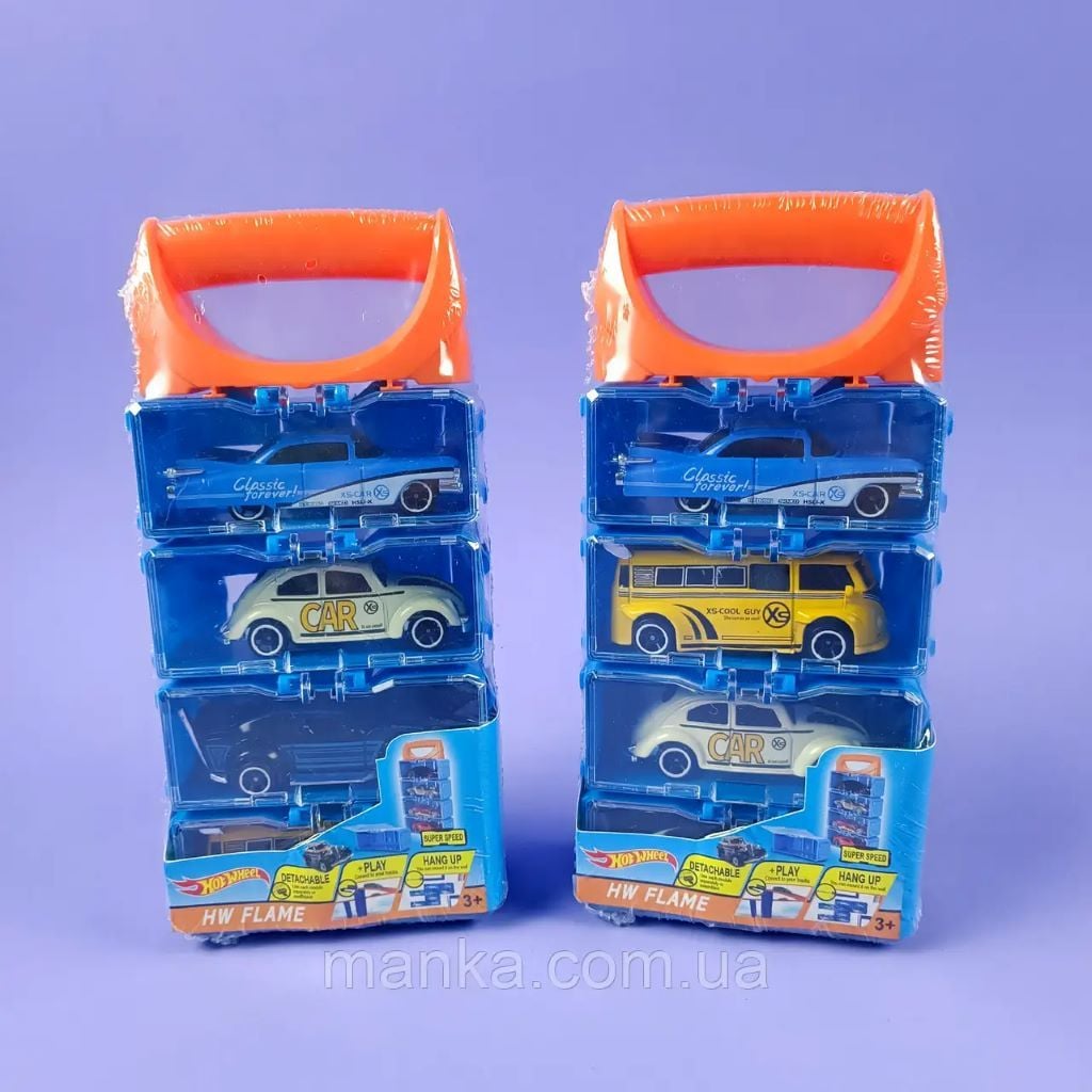 Машинка набір типу Hot Wheel металопластик 4шт у пластиковому боксі HC8600-9 Китай