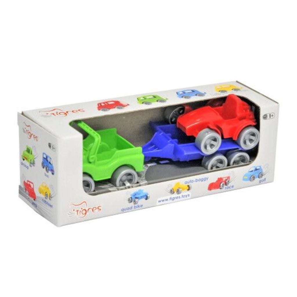 Машина з прицепом Kids cars Sport 3 елементи у коробці 39544 Тігрес