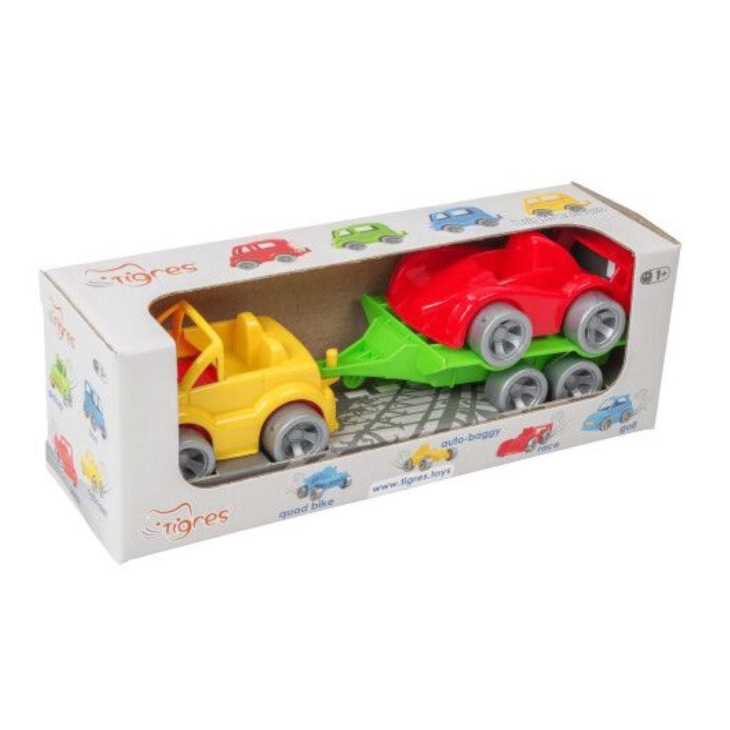 Машина з прицепом Kids cars Sport 3 елементи у коробці 39542 Тігрес