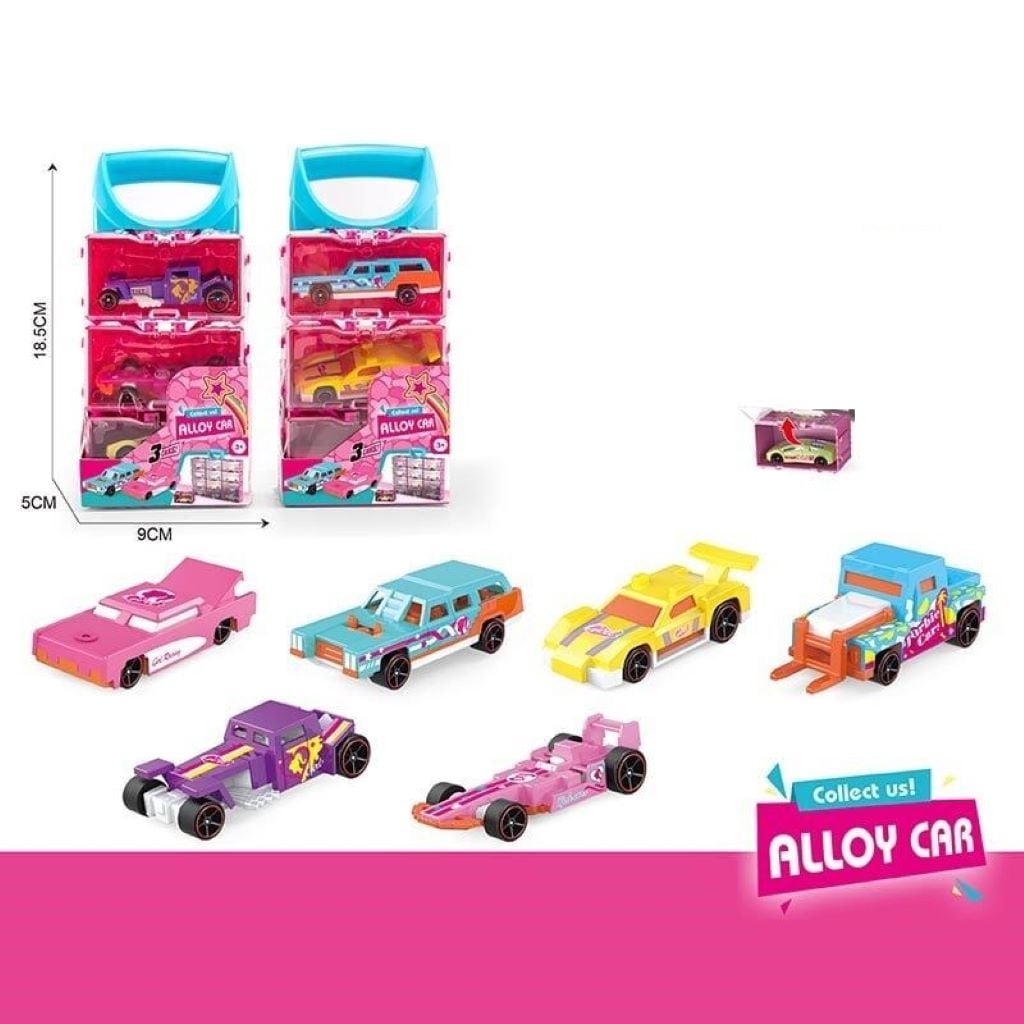 Машина Alloy Car 3шт металопластик 7см мікс видів у пластиковому боксі 86039 Китай