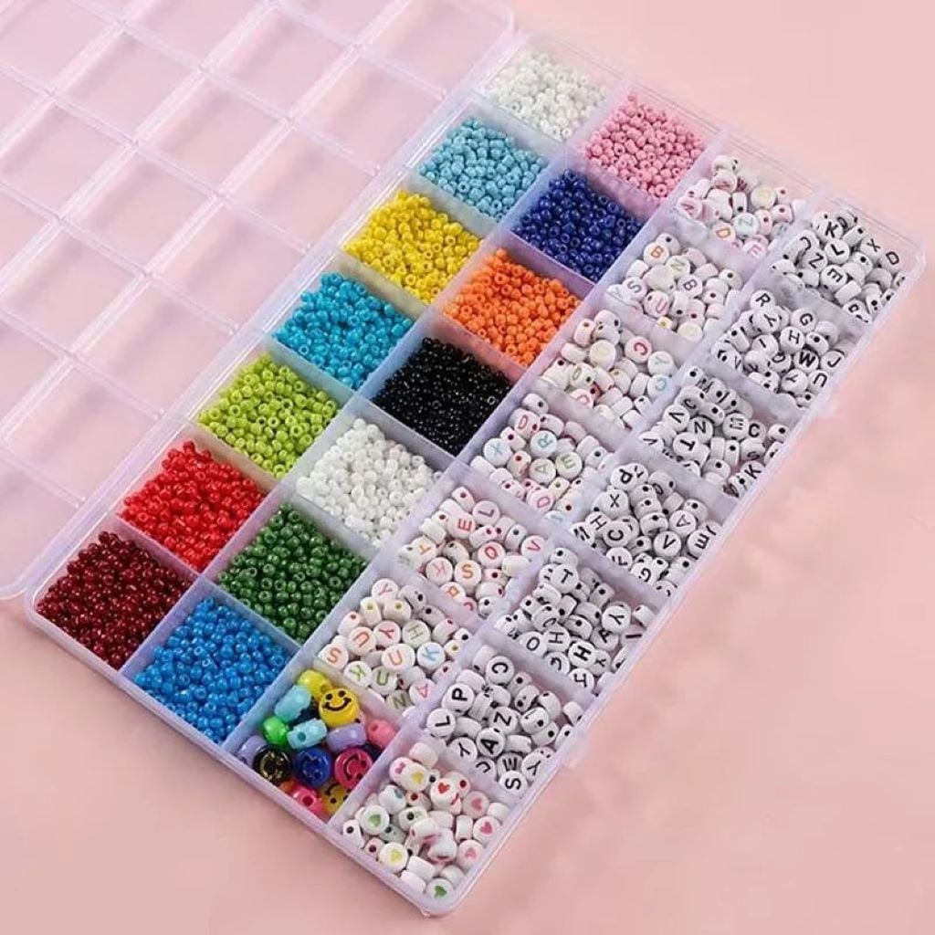 Бісер набір для творчості пластик ліска в органайзері 1185-28 Китай