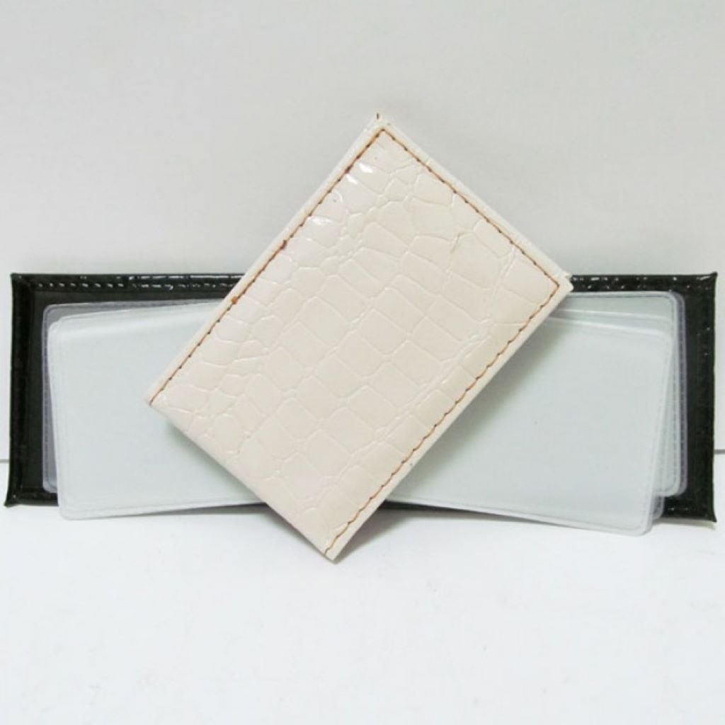 Візитниця дисконт горизонтальна 32картки 11*7,5 см Шкіра біла V-5797-12 Josefotten