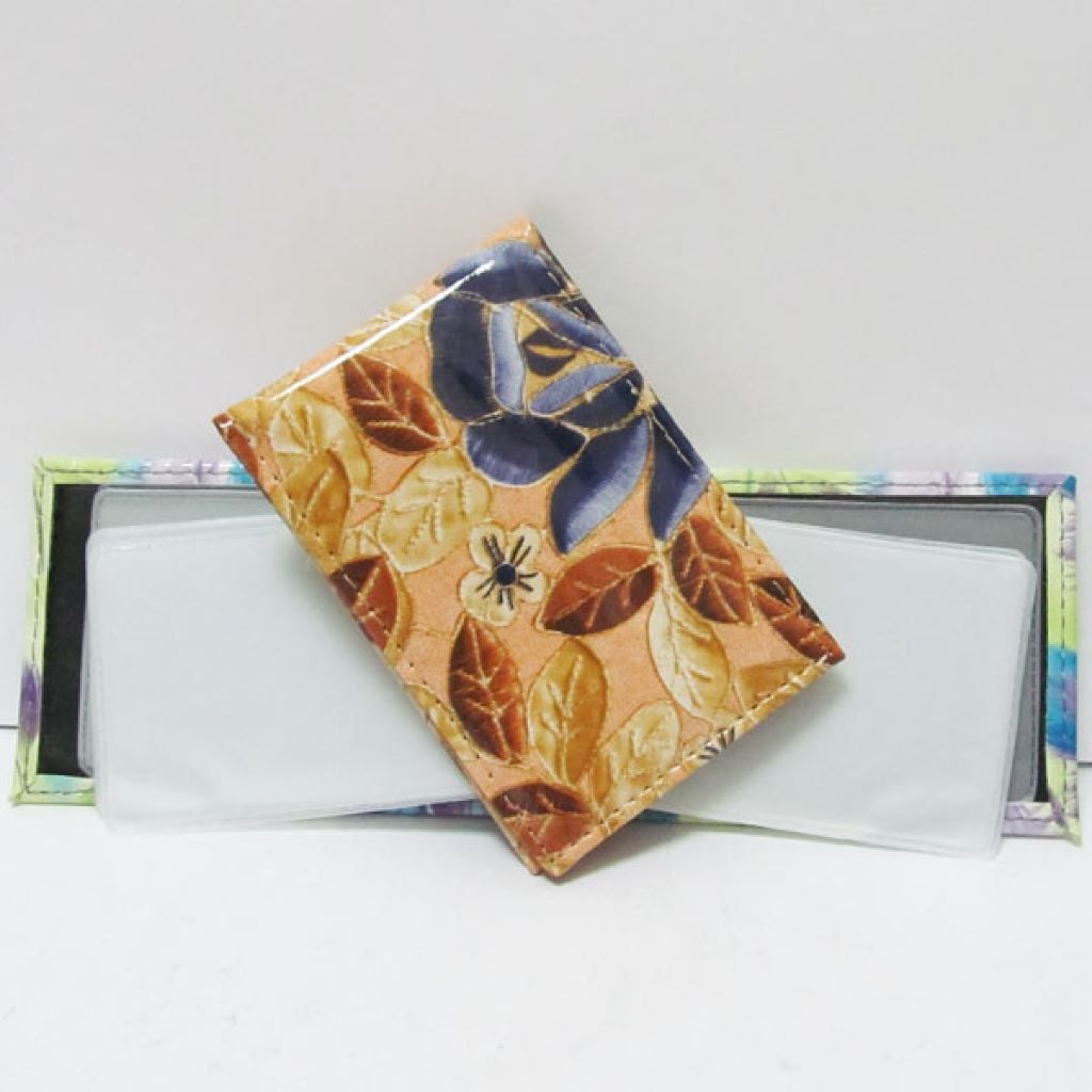 Візитниця дисконтниця горизонтальна 32 картки Троянди сині в пакеті 11*7,5см V-3893 Josefotten