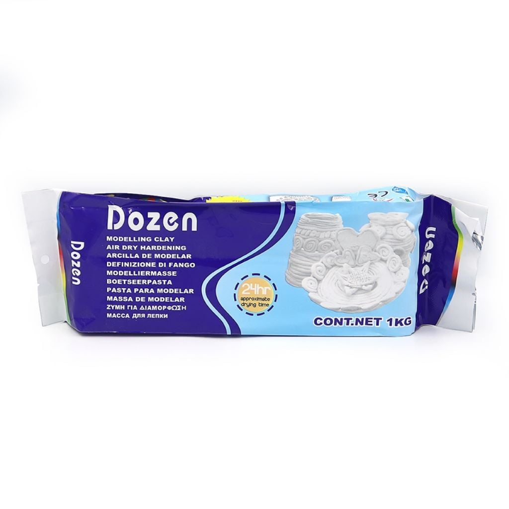 Маса для ліплення Dozen 1кг біла самозастигаюча в упаковці DSCN0668 Josefotten