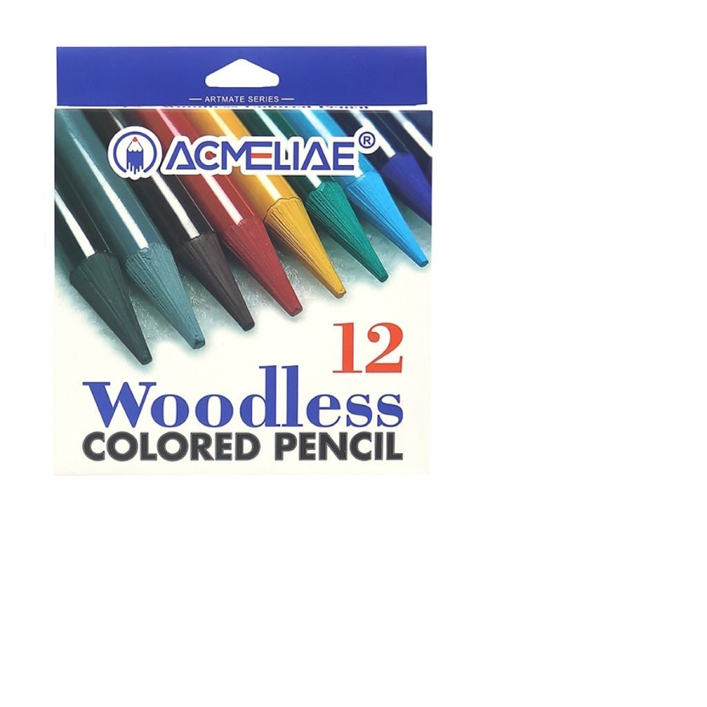 Кольорові олівці2шт 12кол грифельний корпус в коробці 16,5*16,5*1,2см CWP-12 Acmeliae