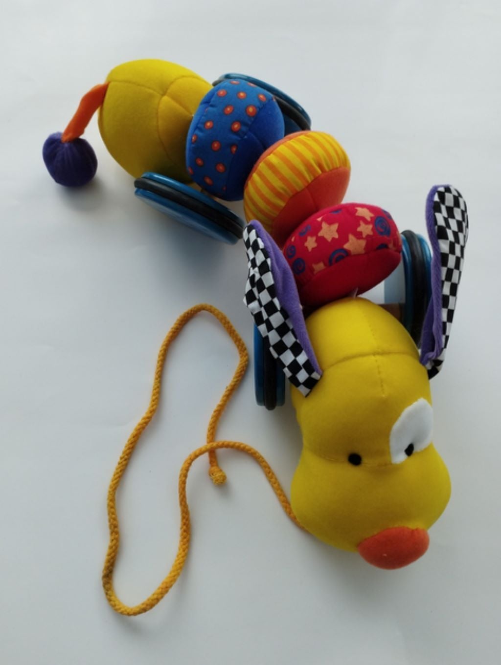 Брязкальце м'яке на колесах Песик 40см на шнурку TE9622-40 Китай