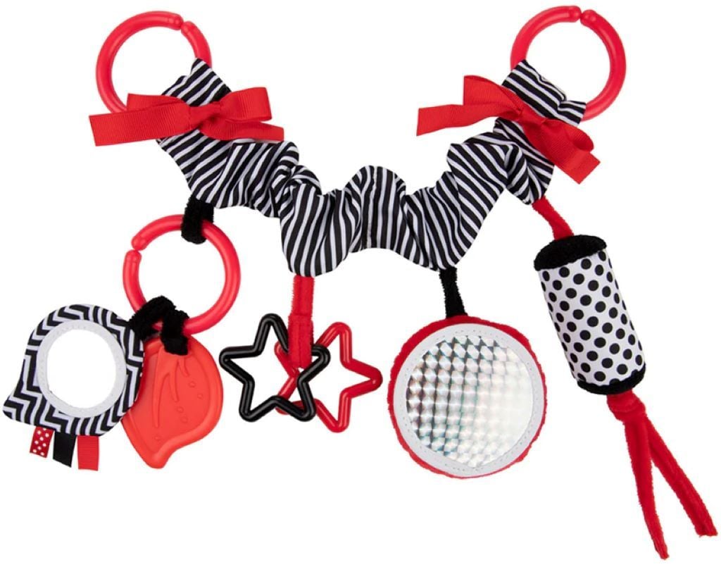 Брязкальце для ліжечка/візочка Zig Zag текстиль червона 68/065-red Canpol