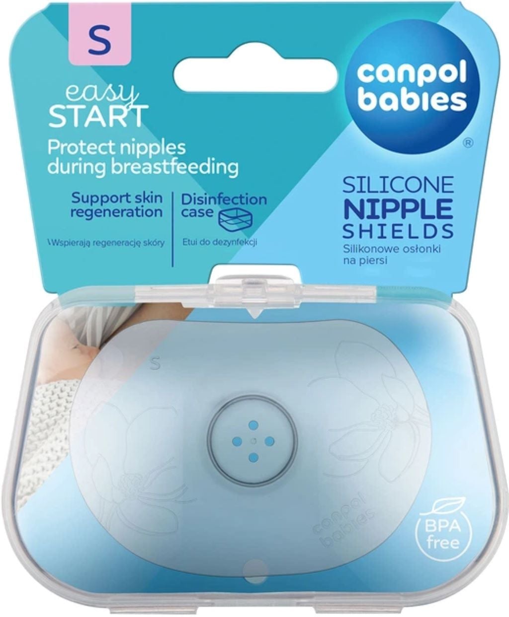 Накладка на сосок Easy Start  силіконова мала 2шт у контейнері 18/602 Canpol
