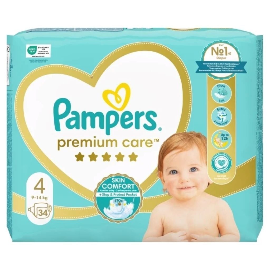 Підгузки одноразові дитячі №4 9-14кг 34шт в упаковці S15112845 Pampers