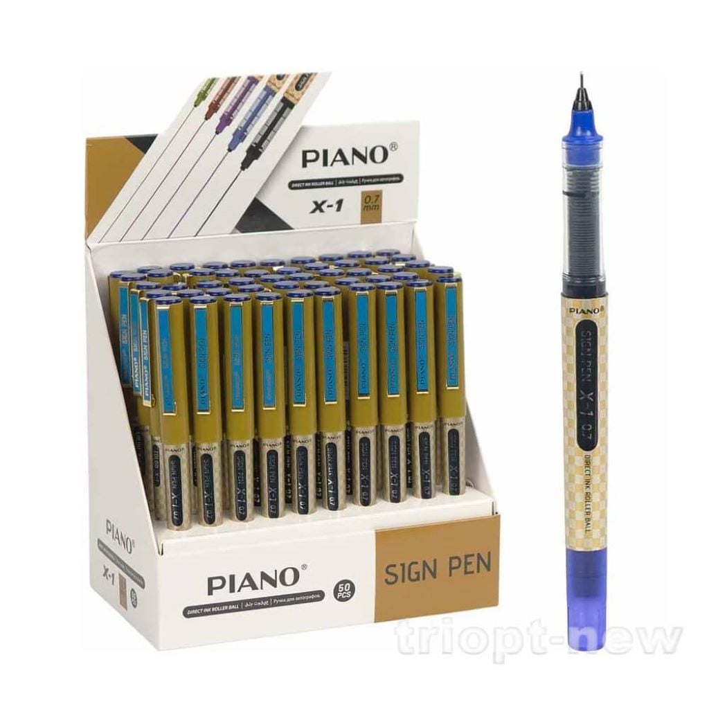 Ручка-роллер 0,7мм чорнильна синя X-1 Piano