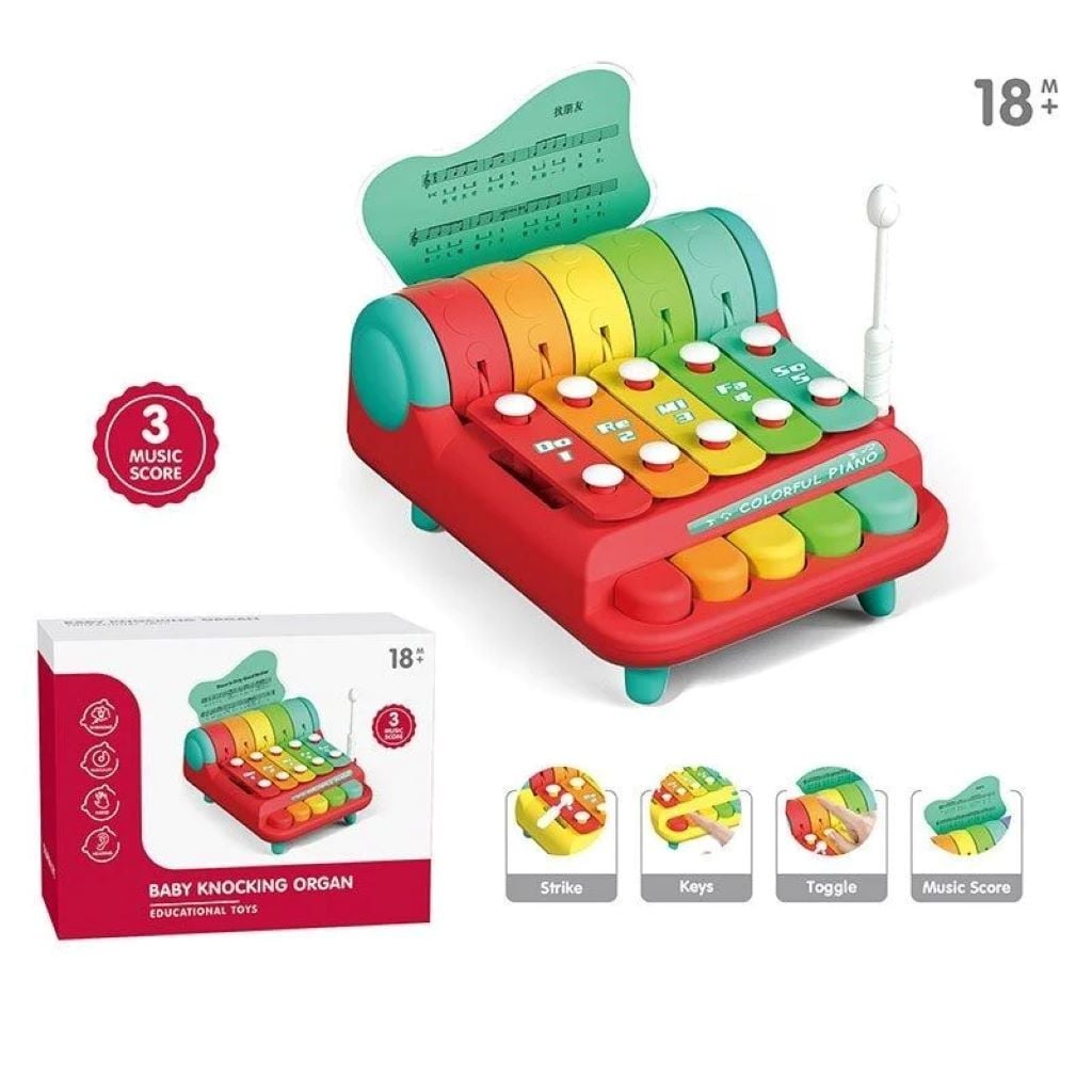 Ксилофон 5 металевих пластин 3 способи гри в коробці 218,5*14,5*9см    YL1022-35 Китай