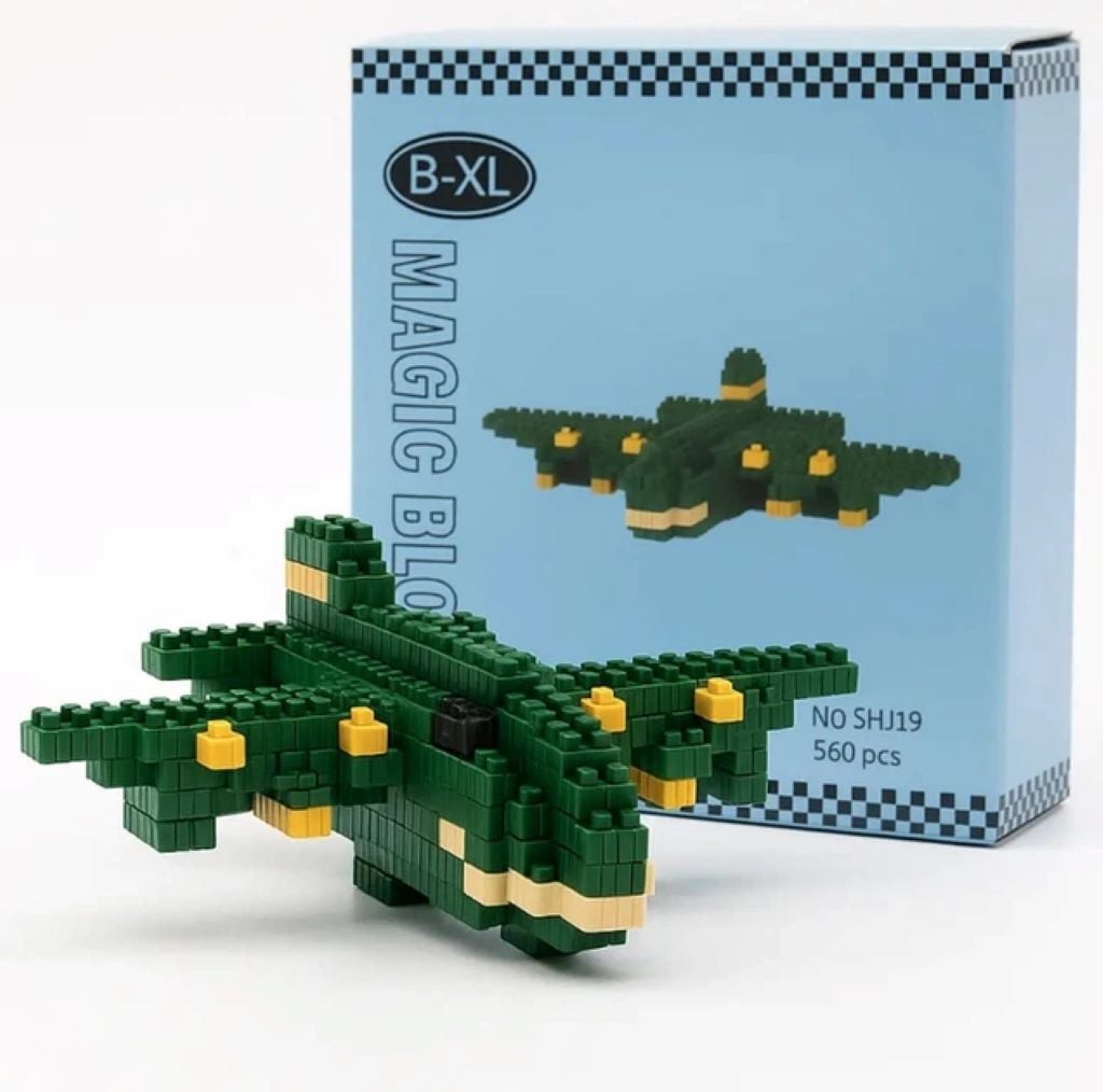 Конструктор піксельний 560д Крокодило Бомбардиро 12см у коробці 9*9*9см SHJ-19 Beixi Blocks