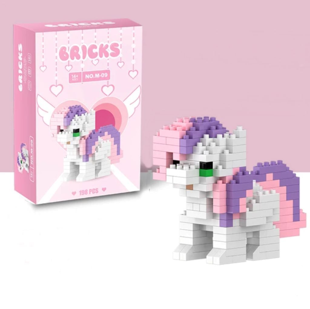 Конструктор піксельний 198д Поні у коробці 11*8*4см M-09 Bricks
