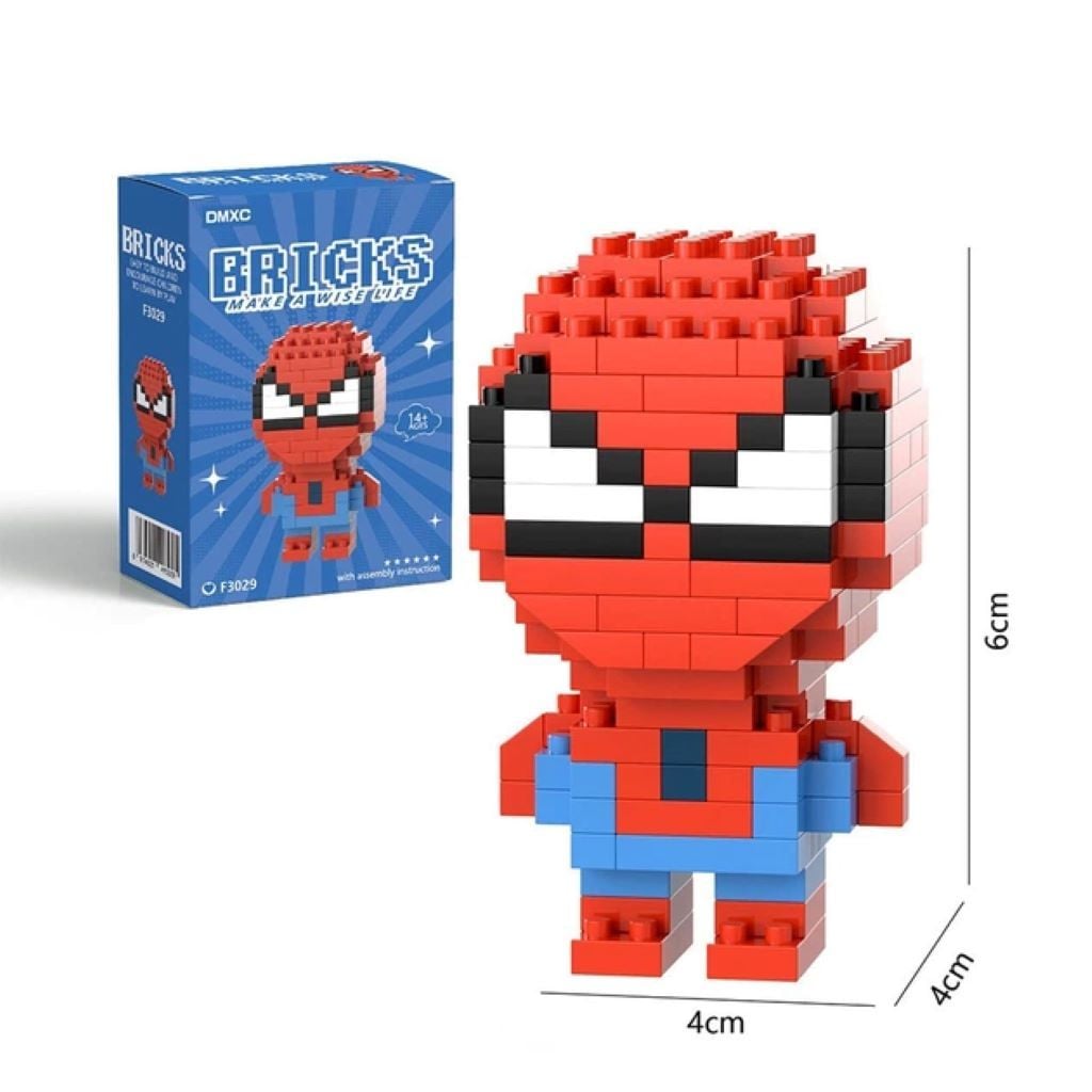 Конструктор піксельний 153д Людина Павук у коробці 11*8*4см F3029 Bricks