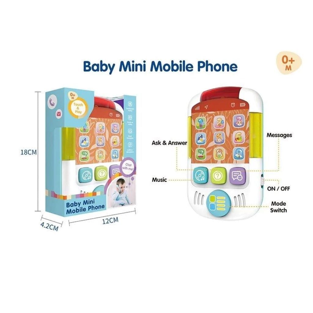 Телефон англійська мова на батарейках у коробці 18*12*4см 7783 Китай