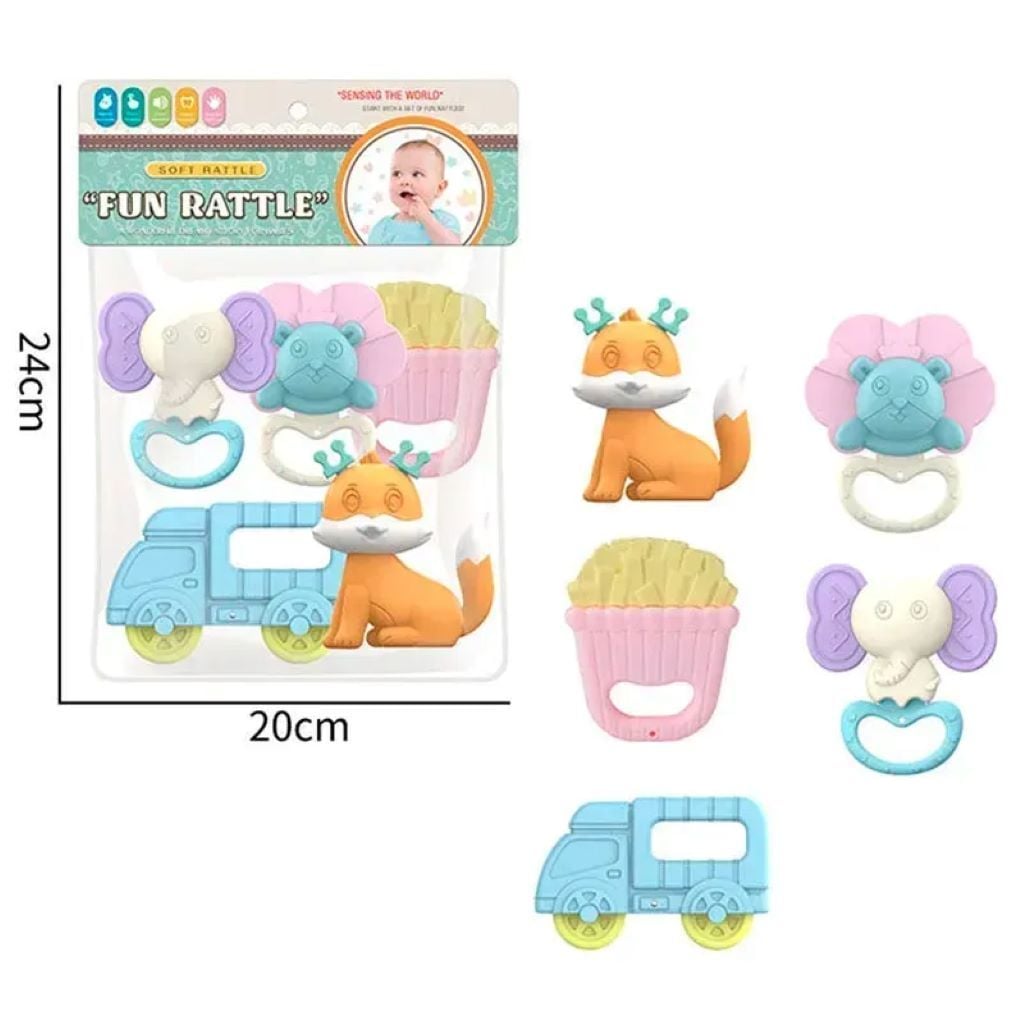 Брязкальця набір 5 шт прорізувач в пакеті JHD234 Китай