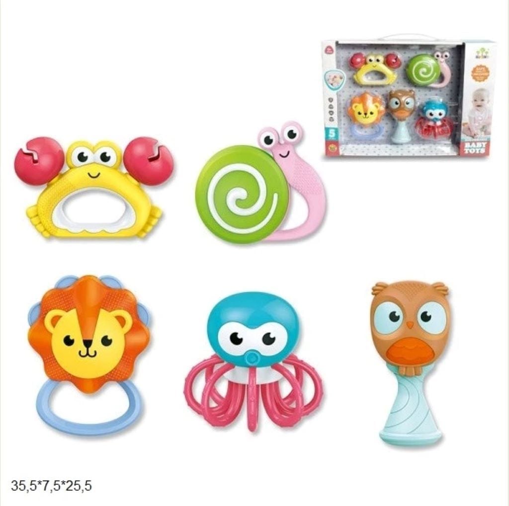 Брязкальця набір 5шт у коробці 35*25*7см SL84851 Китай